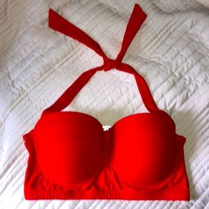 Red Bikini Swimsuit Underwire Top 5X